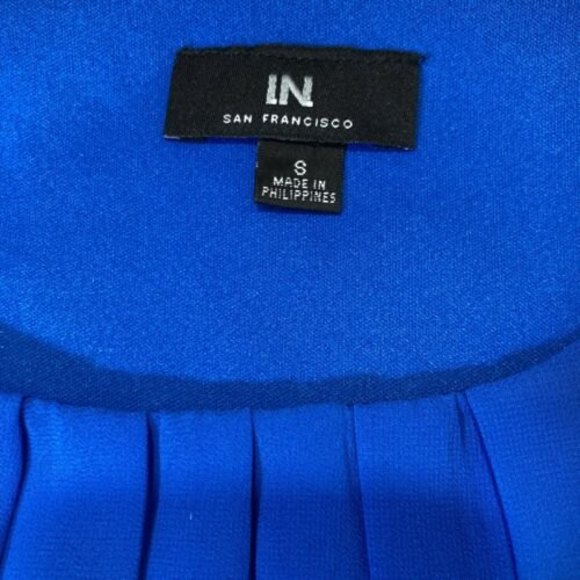 Scoop Neckline Dress W/ Woven/Elastic IN San Francisco Blue Soft - Picture 5 of 10